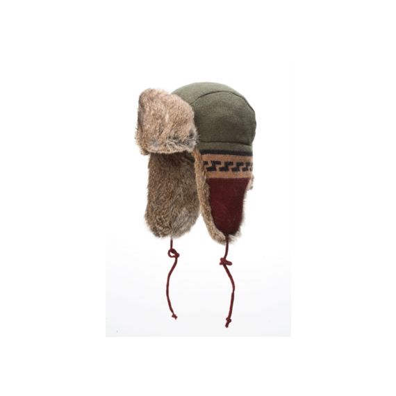 Rabbit Fur & Wool Aviator Hat